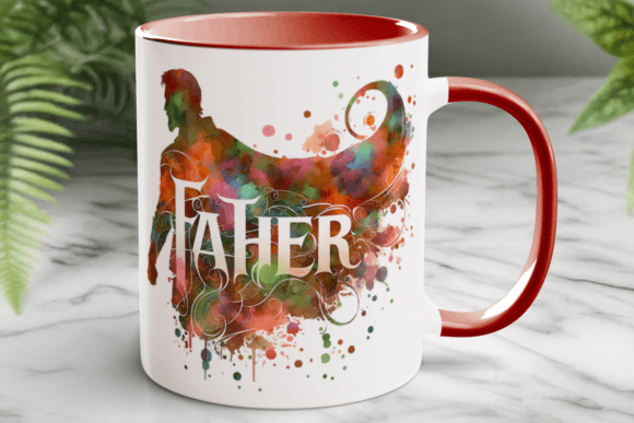 Download Abstract Watercolor Art Father Mug Wrap - Art Collection