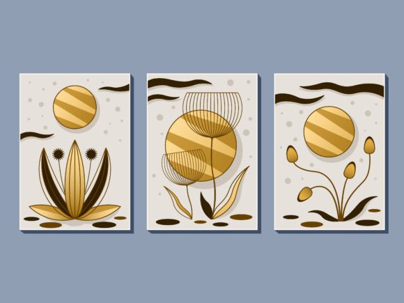 Download Flowers and Sun Abstract Minimal Art - Art Collection