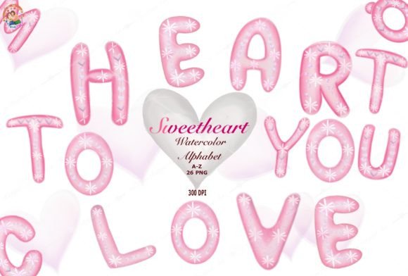 Download Valentines Alphabet Graphic,Pink Font - Alphabet graphic Collection