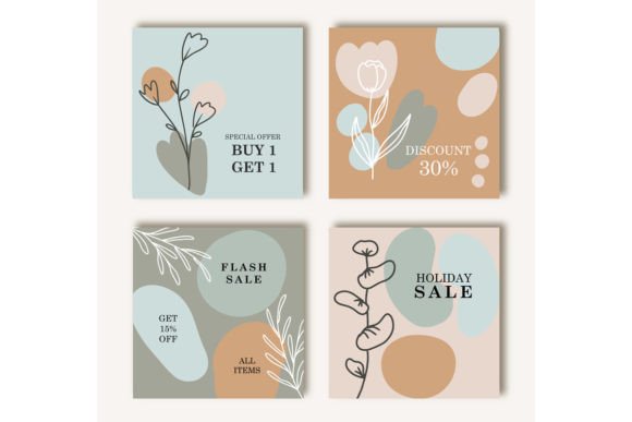 Download Sale Poster with Aesthetic Shape Floral - Floral Collection