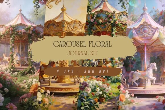 Download Carousel Floral Journal Kit, Wallpaper - Floral Collection