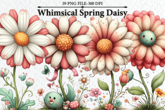 Download Whimsical Spring Daisy Clipart - Clipart Collection