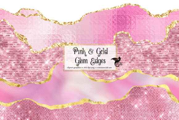 Download Pink and Gold Glam Edges Clipart - Clipart Collection