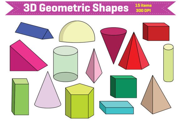 Download 3D Geometric Shapes Clipart - Clipart Collection