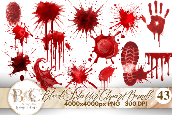 Download Blood Splatter Clipart PNG Bundle - Clipart Collection