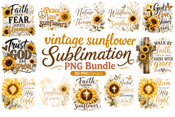 Download Christian Floral Sunflower PNG Bundle - Floral Collection