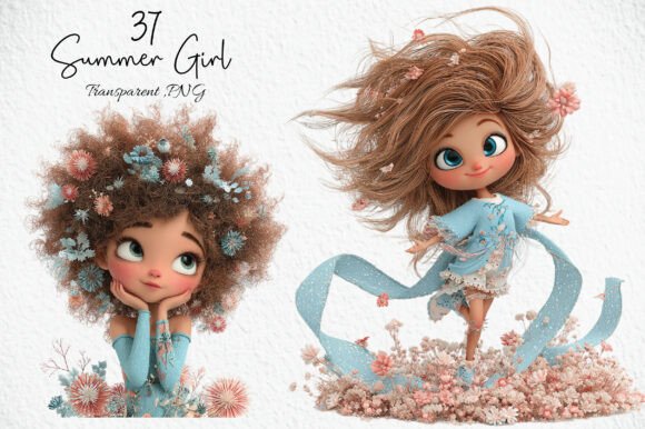 Download Boho Summer Girl PNG Clipart Bundle - Clipart Collection