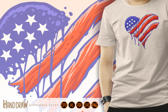 Download American Flag Heart Shape Illustrations - Art Collection