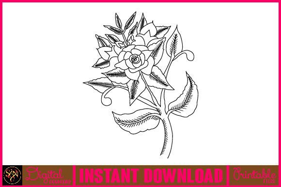 Download Floral Line Art Flower SVG Elements 105 - Art Collection
