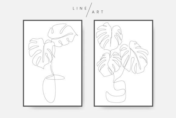 Download Monstera Leaf Line Art - Art Collection