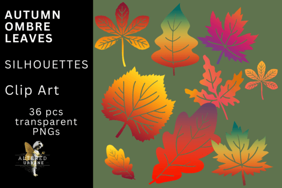 Download Autumn Ombre Leaves Clip Art - Art Collection