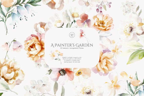 Download Watercolor Modern Flowers Clipart Set - Clipart Collection