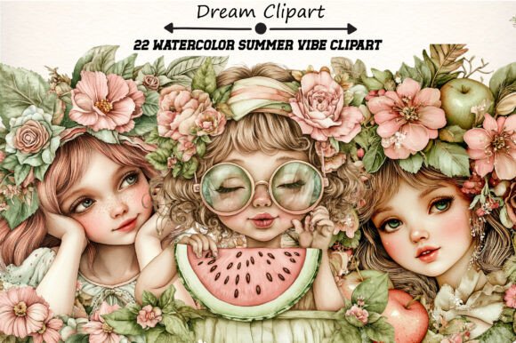 Download Watercolor Summer Vibe Clipart - Premium Resources